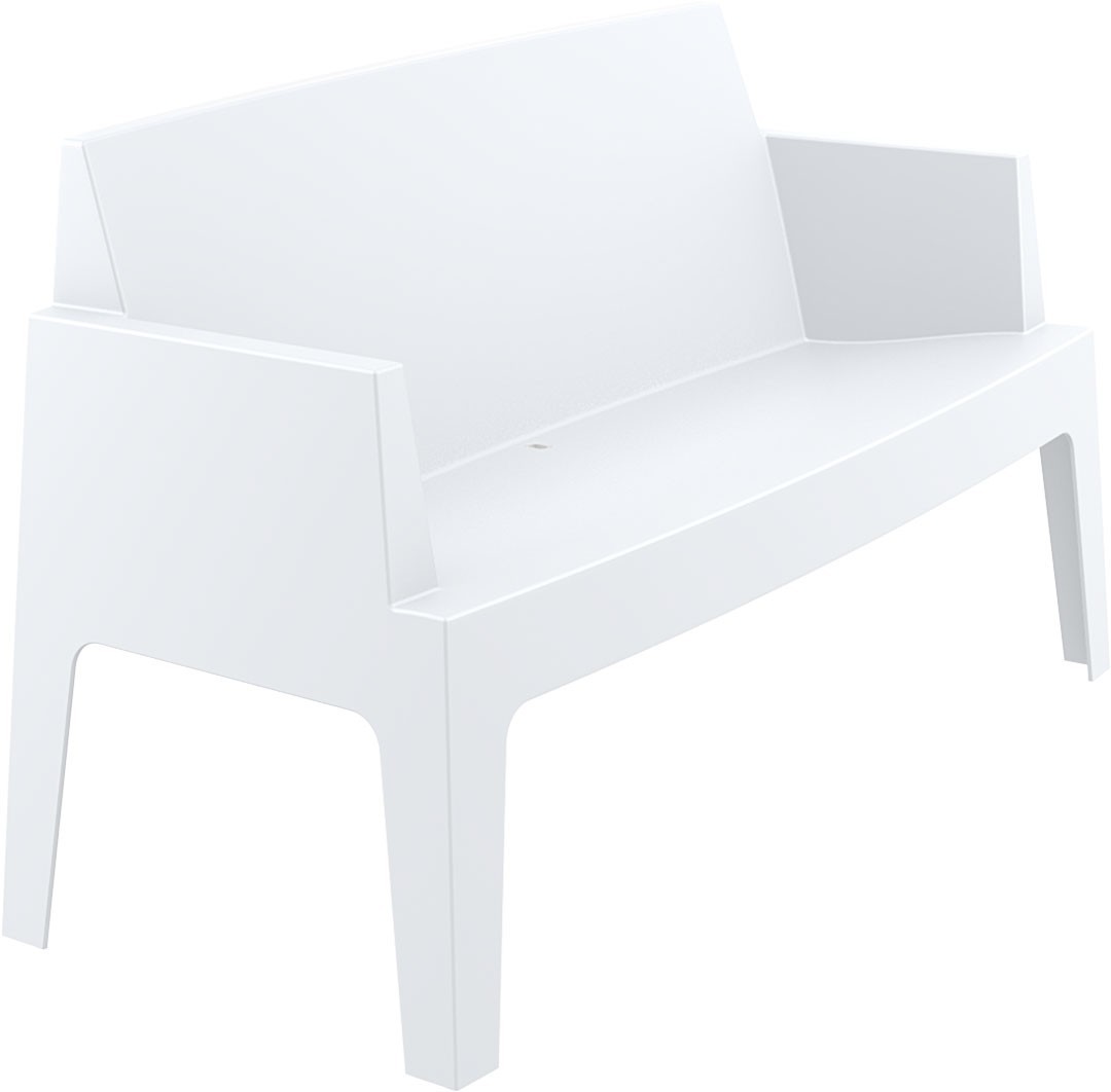 Canape Box avec accoudoirs blanc