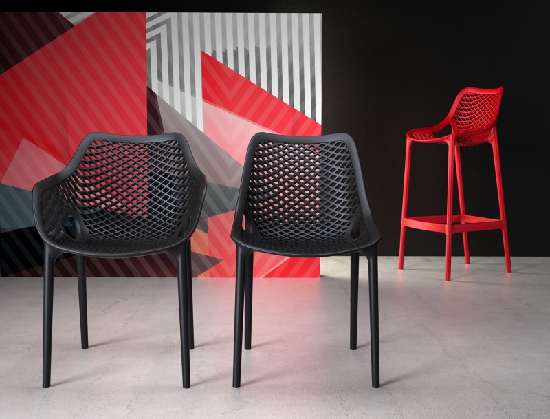 kare mobilier, MOBILIER DE COLLECTIVITÉ,Chaise AIR SANS ACCOUDOIRS GRIS
