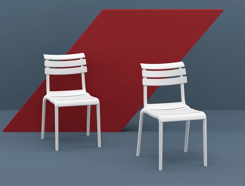 kare mobilier, MOBILIER DE COLLECTIVITÉ,Chaise HELEN Blanc