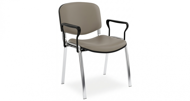 kare mobilier, SIÈGES,Chaise ISO - Chromée - Avec Accoudoirs 