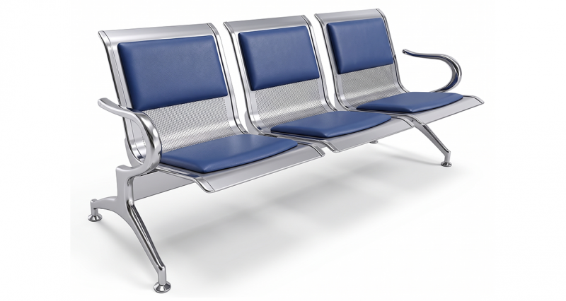 kare mobilier, SIÈGES,Chaise Jumelée ALA - 3 Places - Tapissée