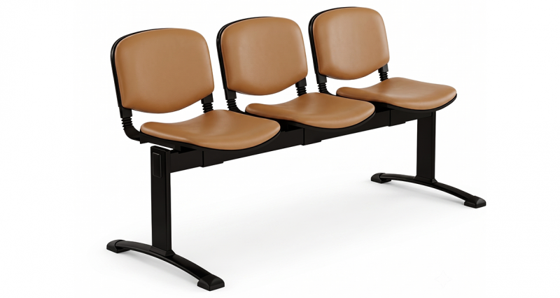 kare mobilier, SIÈGES,Chaise Jumelée ISO - 2/3/4 Places - Socle Noir