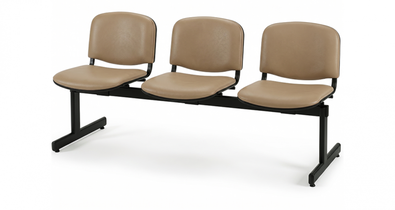 kare mobilier, SIÈGES,Chaise Jumelée ISO - 3 Places - Socle Standard