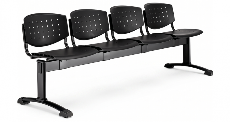 kare mobilier, SIÈGES,Chaise Jumelée LAYER - 2/3/4 Places - Socle Noir