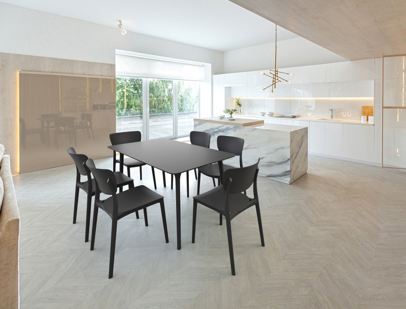 kare mobilier, MOBILIER DE COLLECTIVITÉ,Chaise MONNA NOIRE
