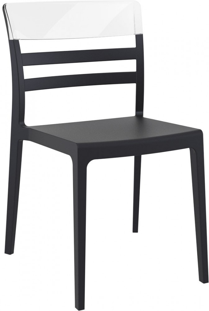 kare mobilier, MOBILIER DE COLLECTIVITÉ,Chaise Moon assise noire
