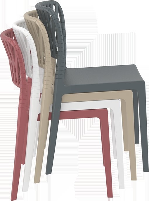 kare mobilier, MOBILIER DE COLLECTIVITÉ,Chaise PORTOFINO BLANC Sans Accoudoirs