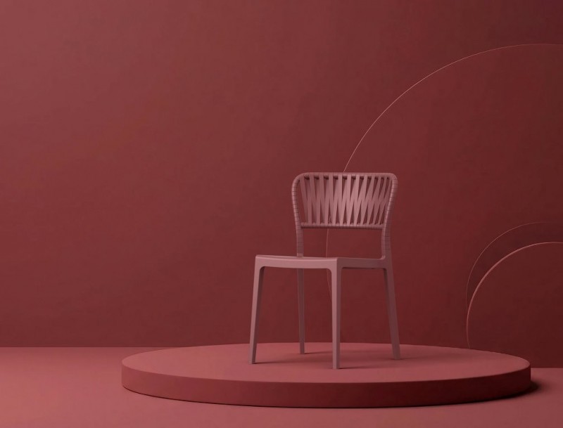 kare mobilier, MOBILIER DE COLLECTIVITÉ,Chaise PORTOFINO BORDEAUX Sans Accoudoirs