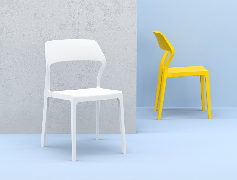 kare mobilier, MOBILIER DE COLLECTIVITÉ,Chaise SNOW BLANC