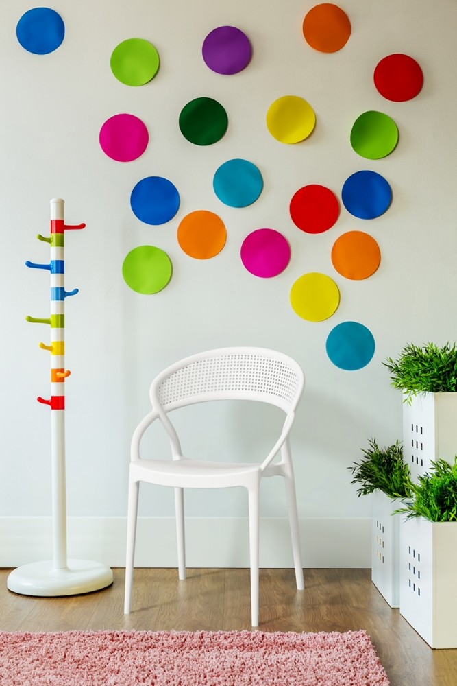 kare mobilier, MOBILIER DE COLLECTIVITÉ,Chaise Sunset en fibre de verre avec accoudoirs blanc