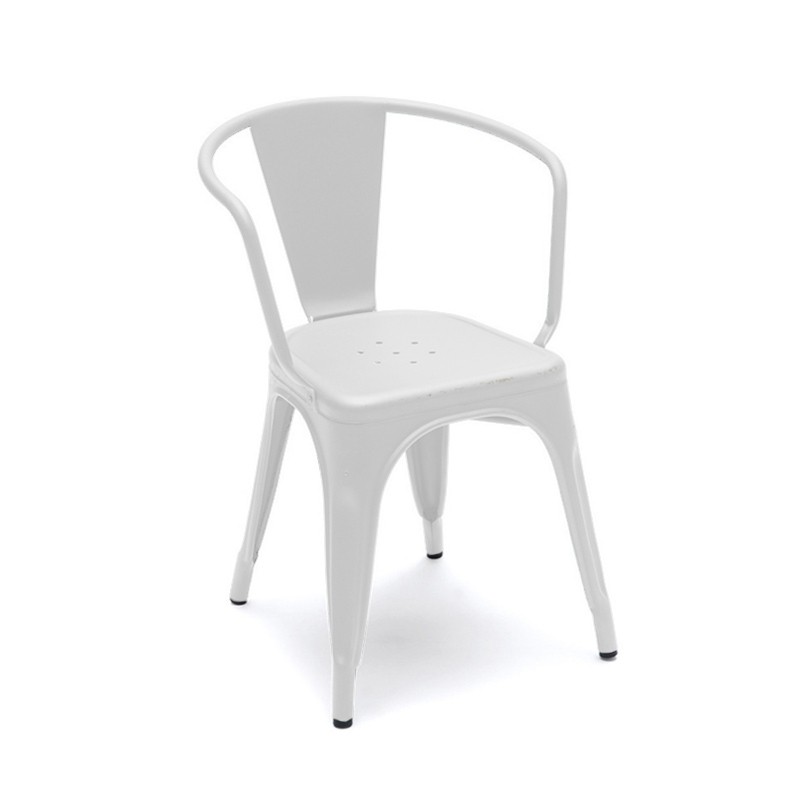 kare mobilier, MOBILIER DE COLLECTIVITÉ,Chaise TOLIX Blanc Avec Accoudoirs