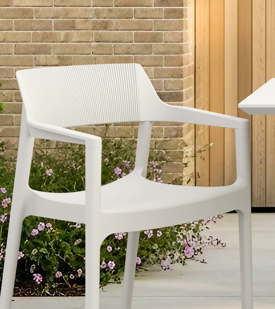 kare mobilier, MOBILIER DE COLLECTIVITÉ,Chaise TULUM BLANC 