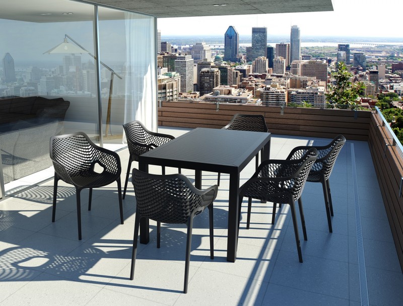 kare mobilier, Tables ,Table ares 140X80cm en noir