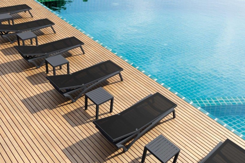 kare mobilier, Tables ,Table de coin ocean gris charbon