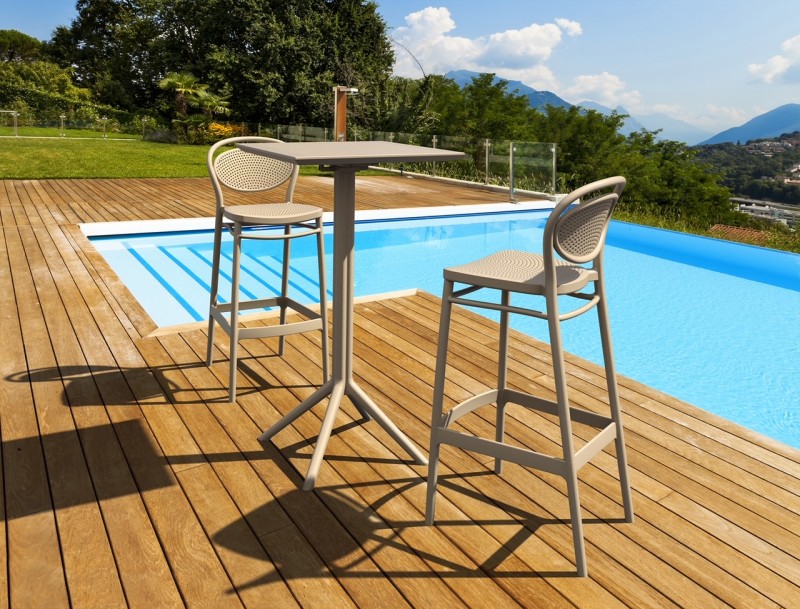 kare mobilier, MOBILIER DE COLLECTIVITÉ,Tabouret Marcel taupe h65cm