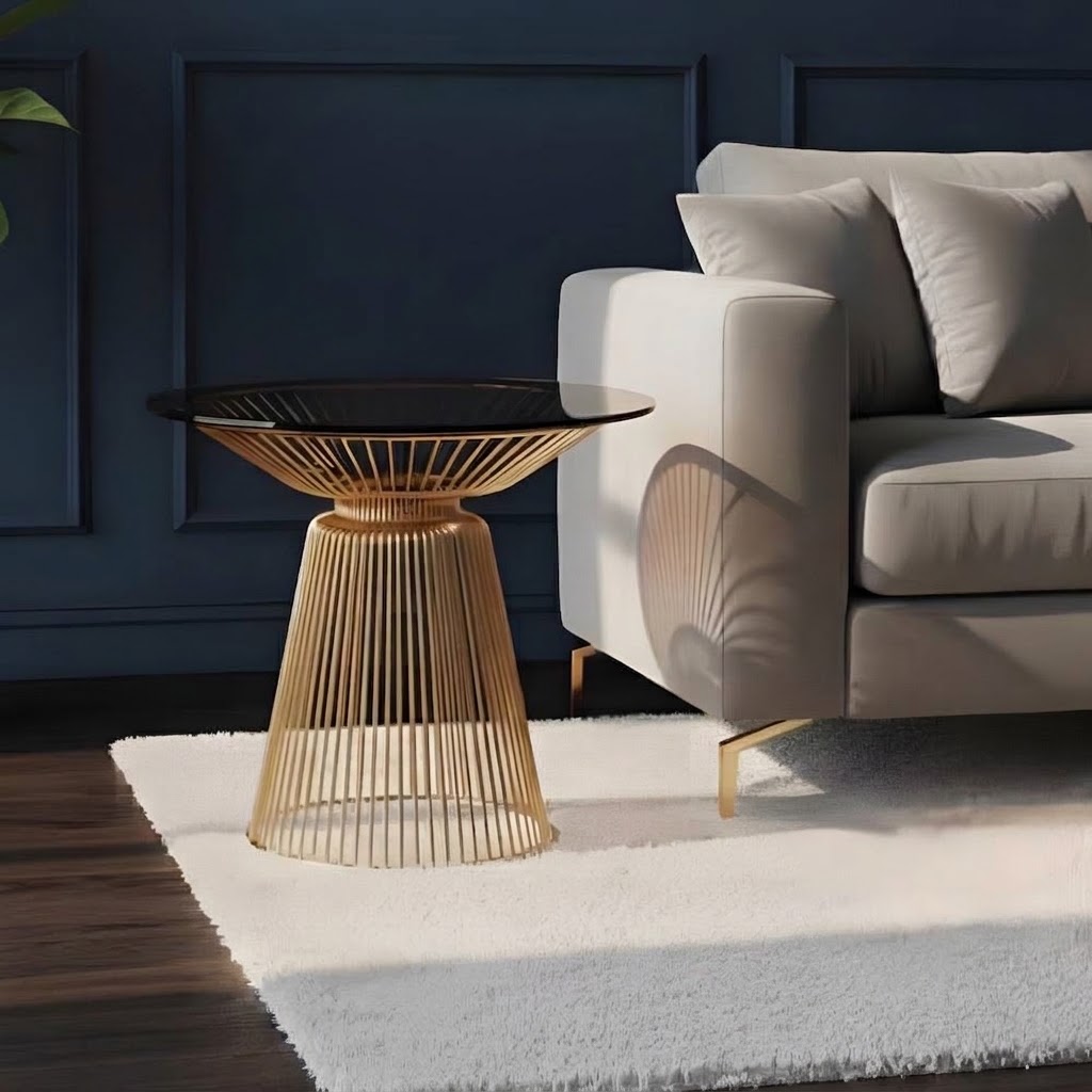 Table de coin Platner en dore